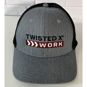 Twisted X Grey & Black Graphic Work Trucker Cap‎